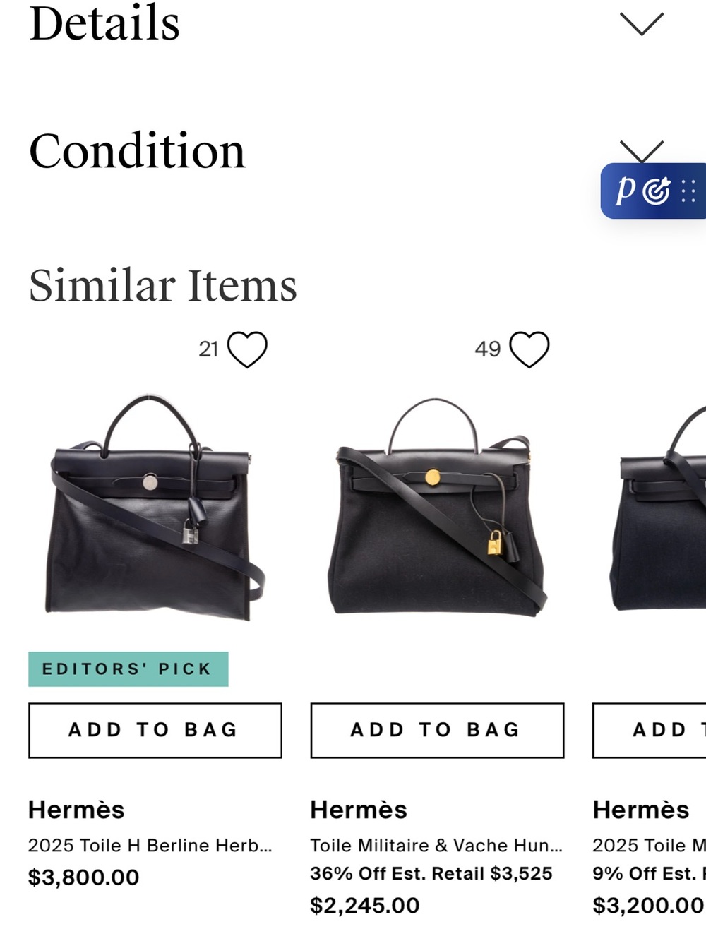 Flash sale before consignment:  vintage Hermès Herbag GM from 1999 - Picture 5 of 16